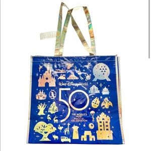 Disney World 50th Anniversary Celebration Reusable Tote Bag Large 18 x 17 in
